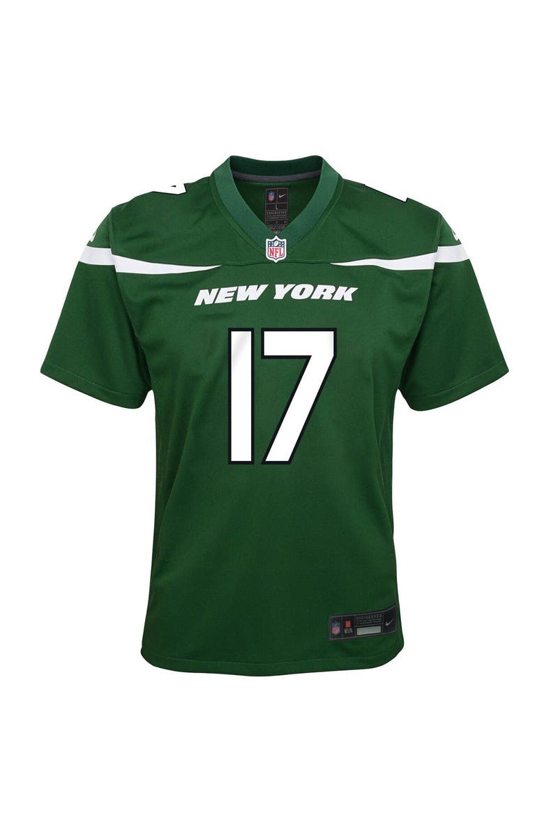 Nike Youth Nike Garrett Wilson Green New York Jets Game Jersey, Alternate, color, 