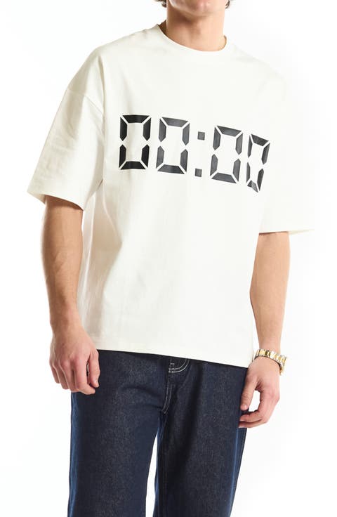 Us Against Time Cotton Graphic T-Shirt
