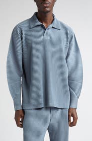 Homme Plissé Issey Miyake Monthly Colors August Pleated Long Sleeve Polo