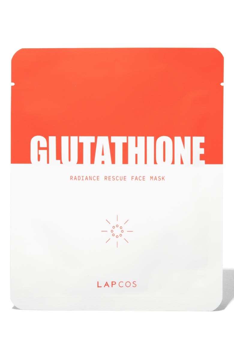 LAPCOS Glutathione Radiance Rescue Sheet Mask, Main, color, Red
