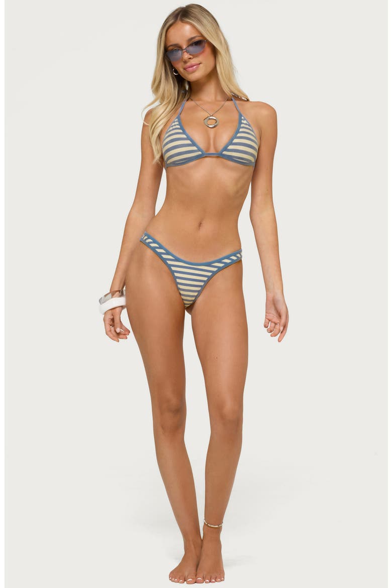 Jayla Stripe Bikini Bottoms, Alternate, color, BLUE
