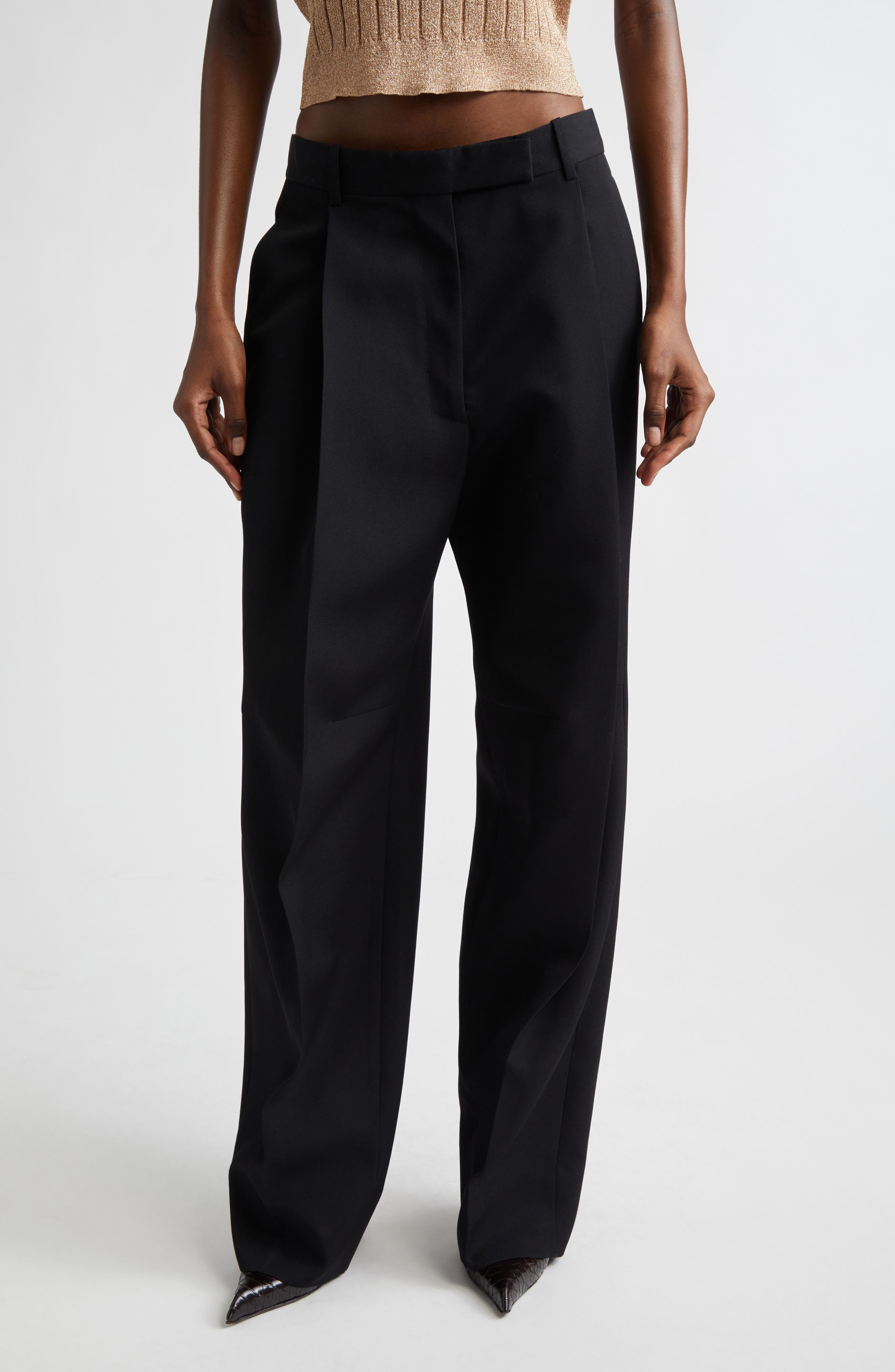 Pleated Wool Pants