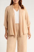 KASPER Cozy Three-Quarter Sleeve Cardigan