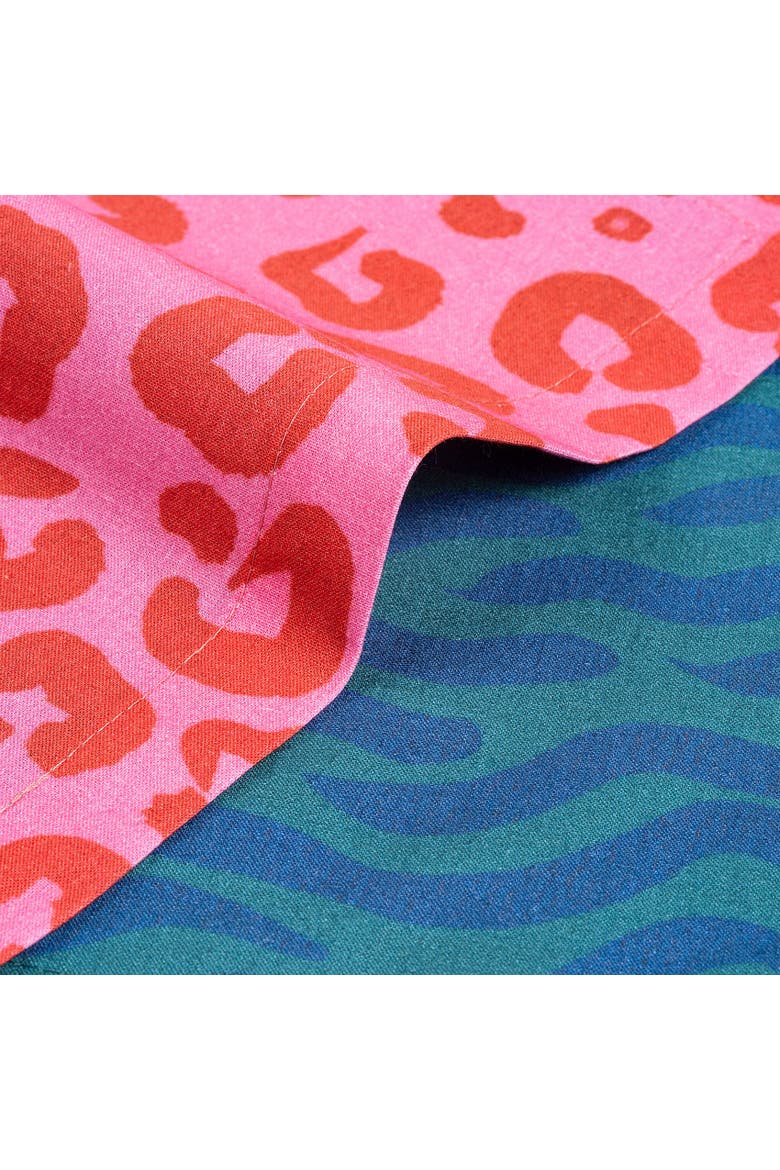Nilufer's 4-pcs Digital Printed 100% Cotton Table Line, Alternate, color, Multicolor