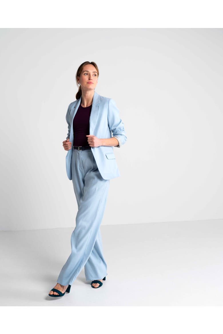 Iona Linen Blazer, Alternate, color, Powder Blue