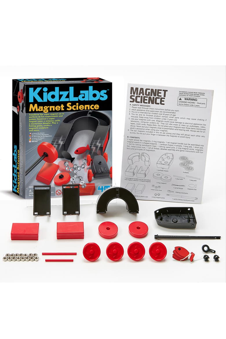 KidzLabs Magnet Science, 10 Experiments, Alternate, color, Multicolored