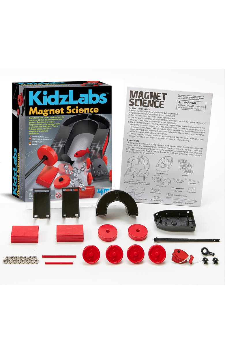 4M KidzLabs Magnet Science, 10 Experiments, Alternate, color, Multicolored