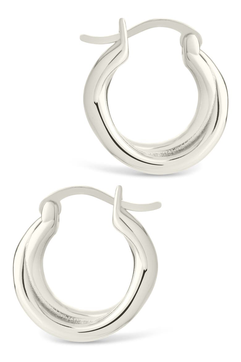 Janice Twisted Huggie Hoop Earrings, Alternate, color, SILVER