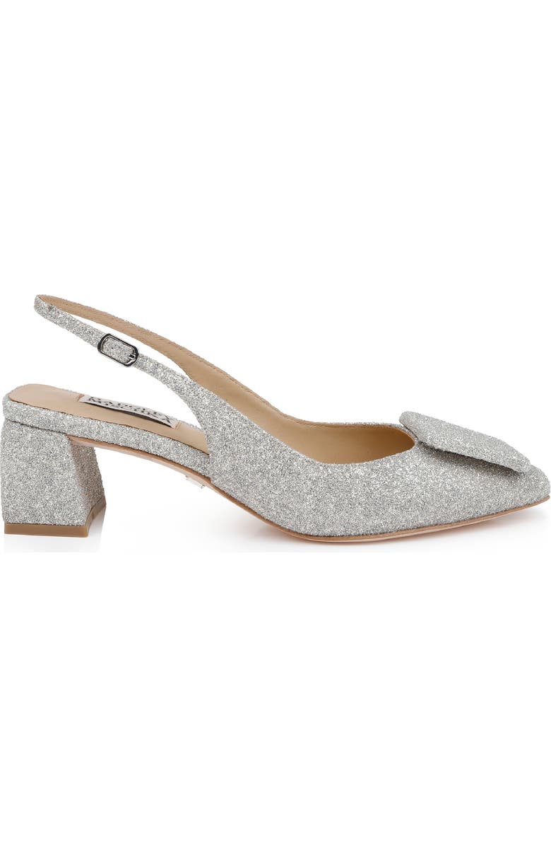 Badgley Mischka Collection Gracen Slingback Pump, Alternate, color, Silver Glitter