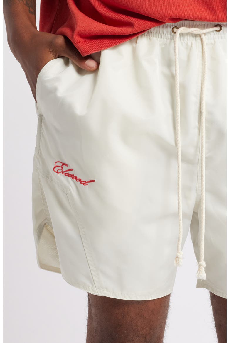 Olympic Embroidered Logo Nylon Shorts, Alternate, color, LOTUS