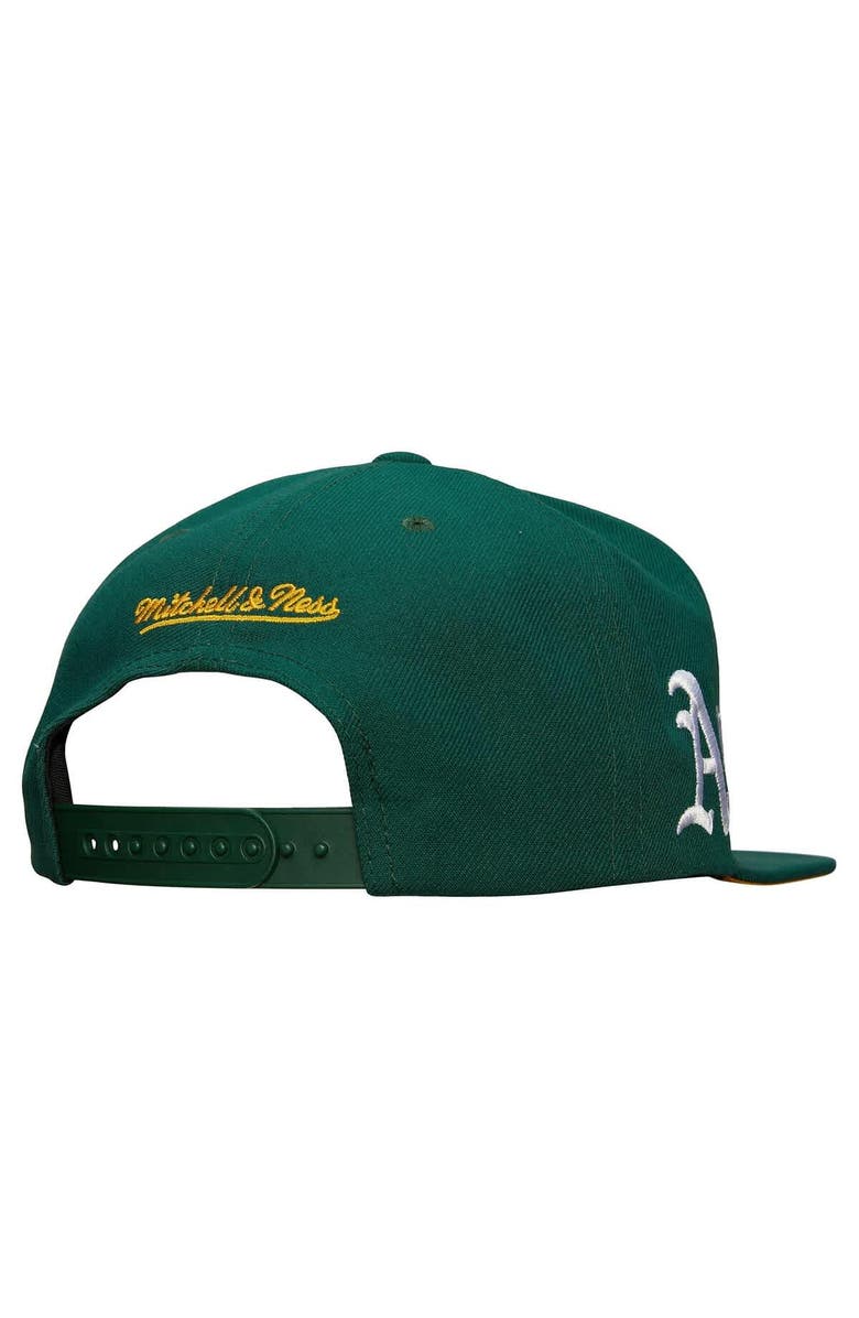 Mitchell & Ness Men's Mitchell & Ness Green Oakland Athletics Team Tagged Snapback Hat, Alternate, color, Green