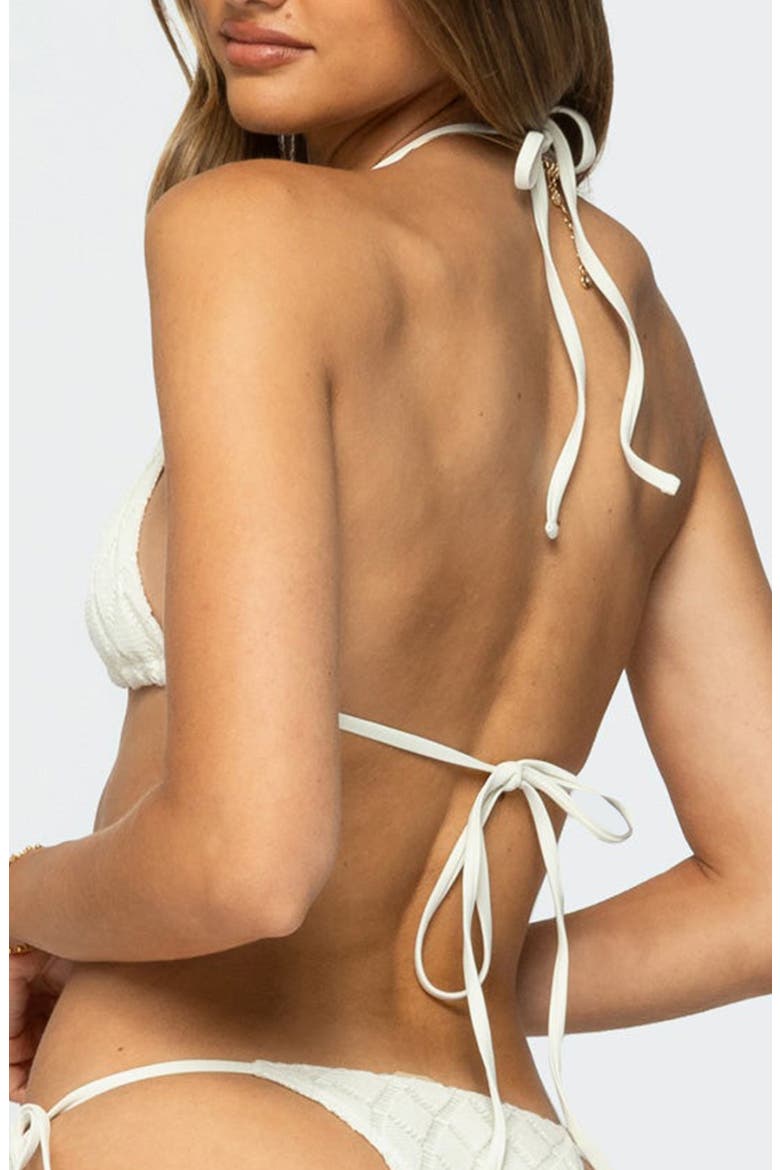 Triangle Bikini Top, Alternate, color, CREAM