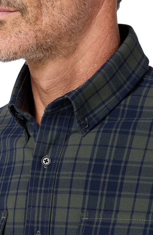 Mizzen + Main Mizzen+main Upstate Plaid Flannel Button-down Shirt In Green