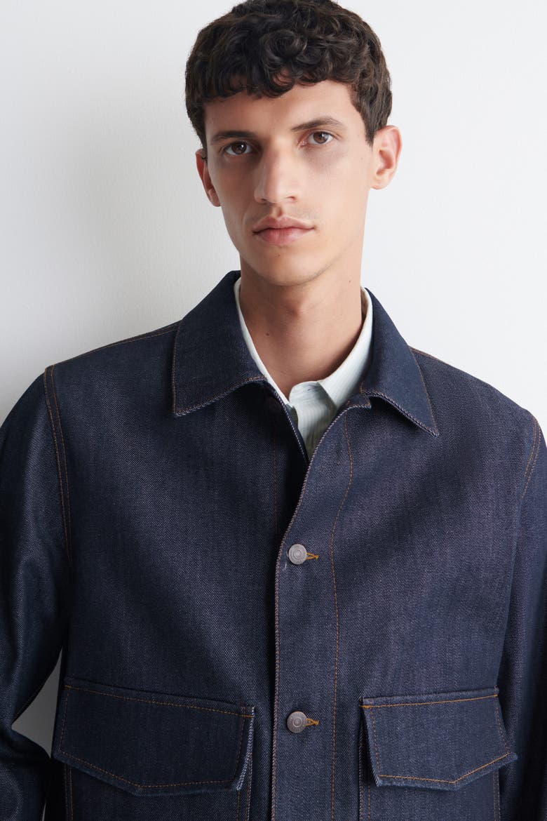 Raw Denim Jacket, Alternate, color, INDIGO