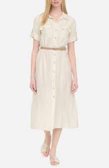 ZOE AND CLAIRE Belted Shirtdress