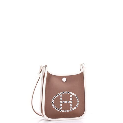 Pre-owned Hermes Hermes Neo Evelyne Bag Toile And Leather Tpm In Brown