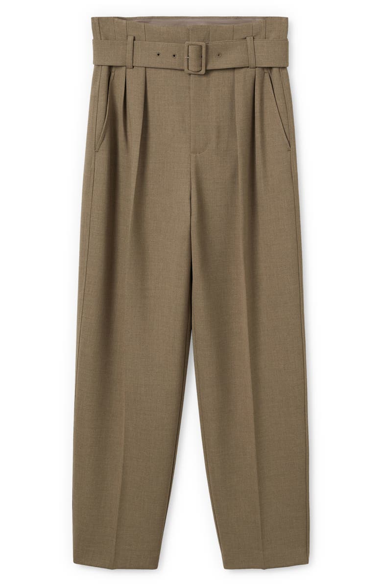 MANGO Belted High Waist Trousers, Alternate, color, 
