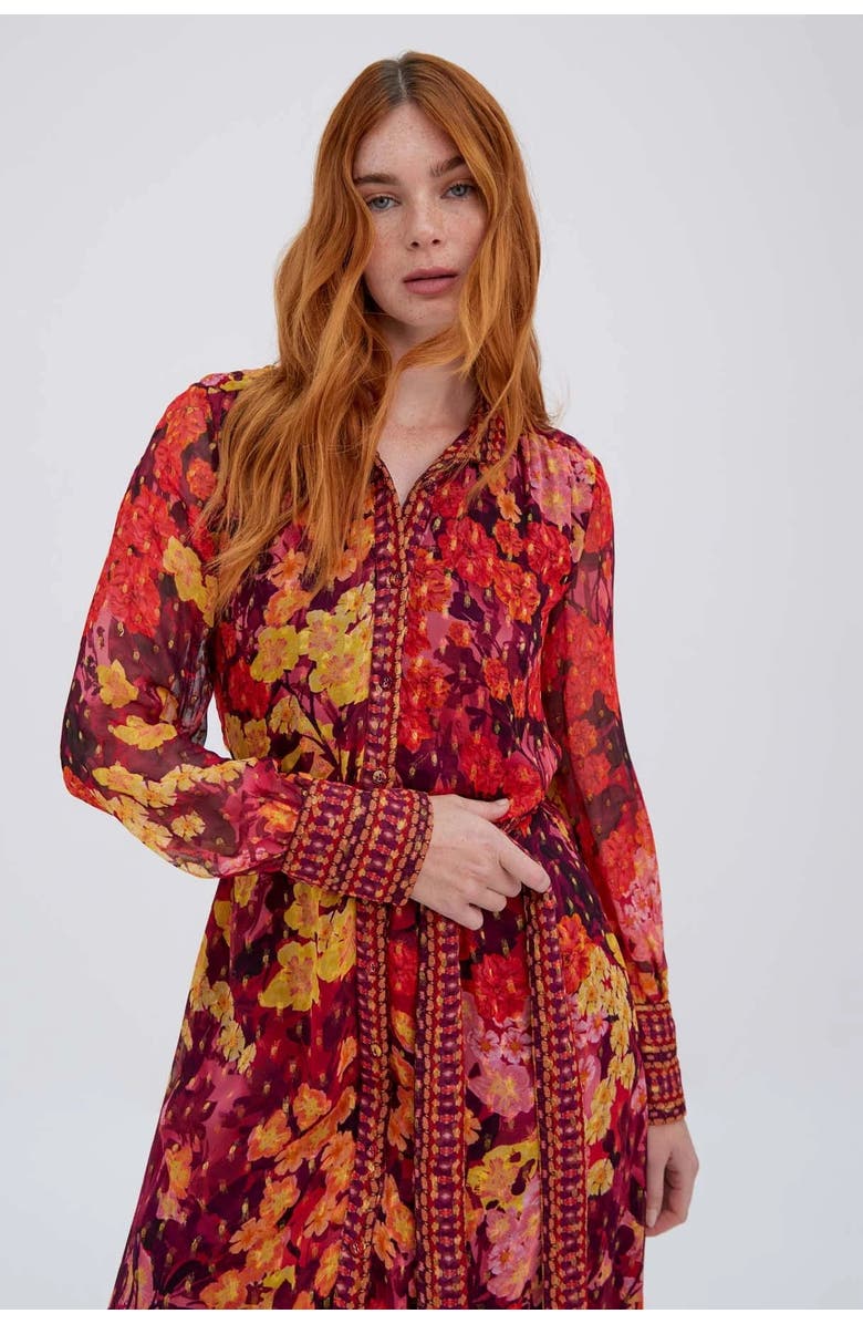 RAISHMA Olive Burgundy Dress, Alternate, color, Burgundy