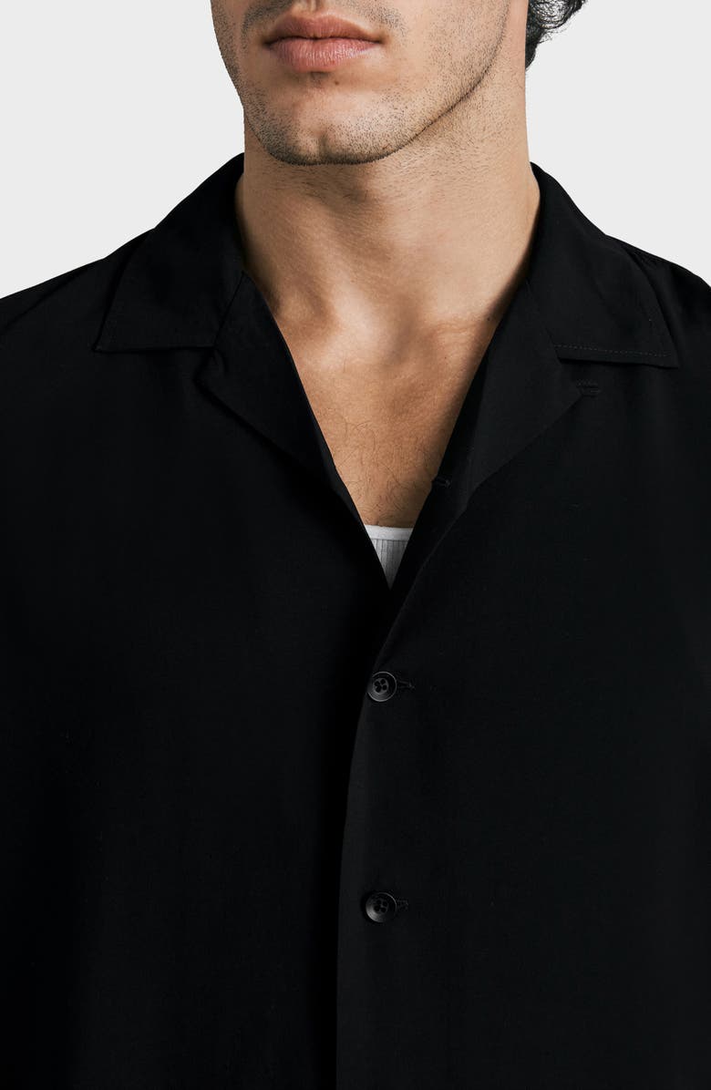 rag & bone Avery Button-Up Shirt, Alternate, color, Blk