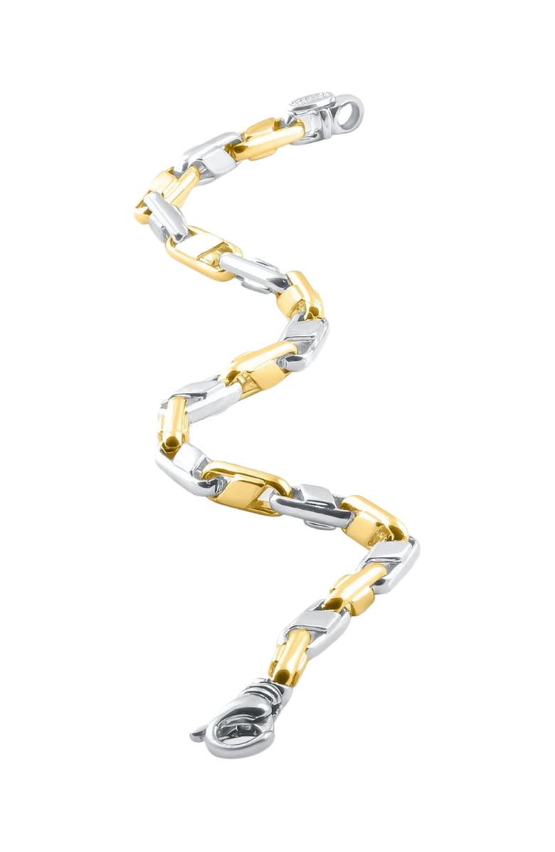 Bliss Diamond Mens Solid 14k Gold 22 grams Designed Link 5mm Heavy Masculine Bracelet 8", Alternate, color, 