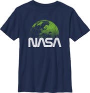 NASA Boy's NASA Planet Earth Logo  Graphic T-Shirt