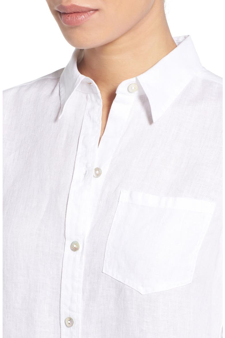 Linen Shirt, Alternate, color, WHITE