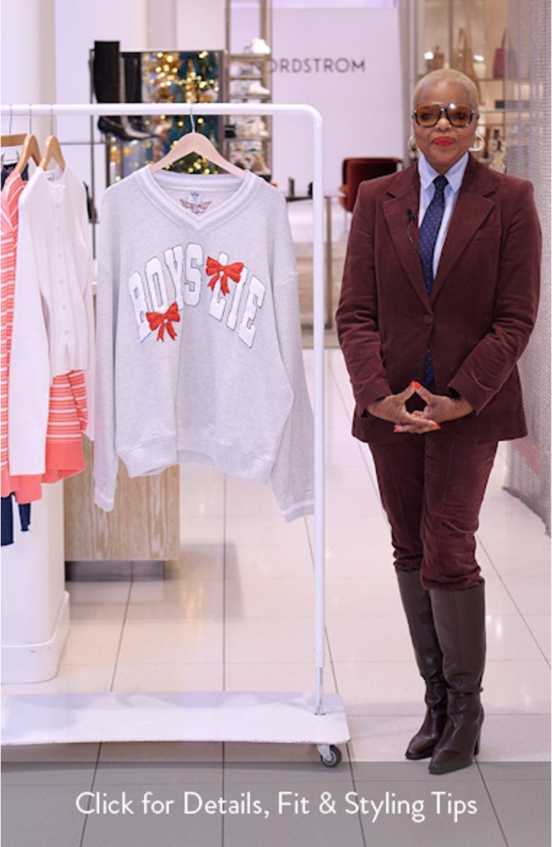 Wrap Me in a Bow Hayley V-Neck Sweatshirt, sales video thumbnail