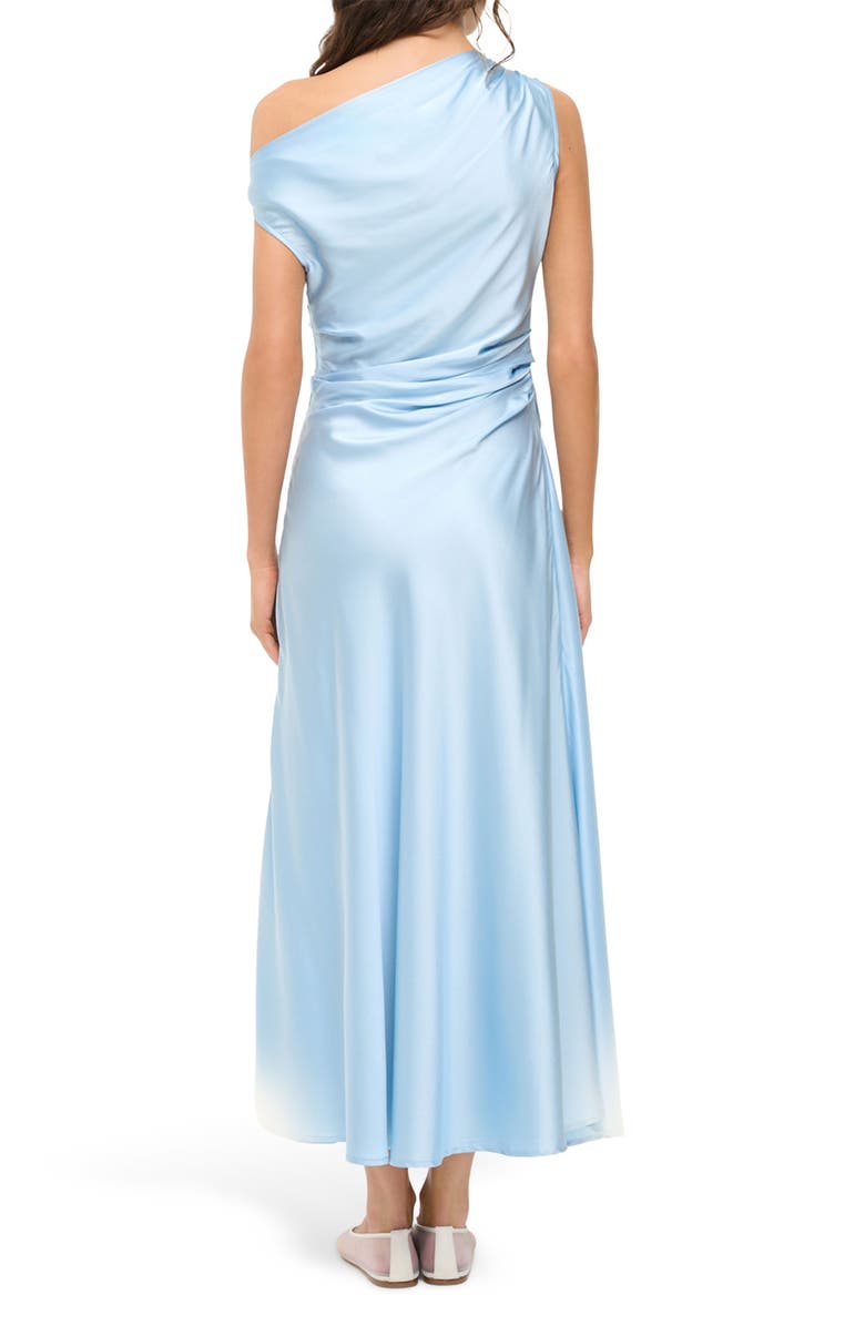 STAUD Phare One-Shoulder Stretch Silk Midi Dress, Alternate, color, Cloud