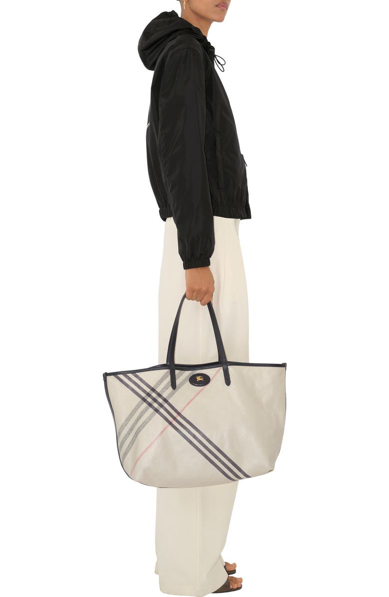 Burberry Medium Highlands Coated Canvas Tote, Alternate, color,