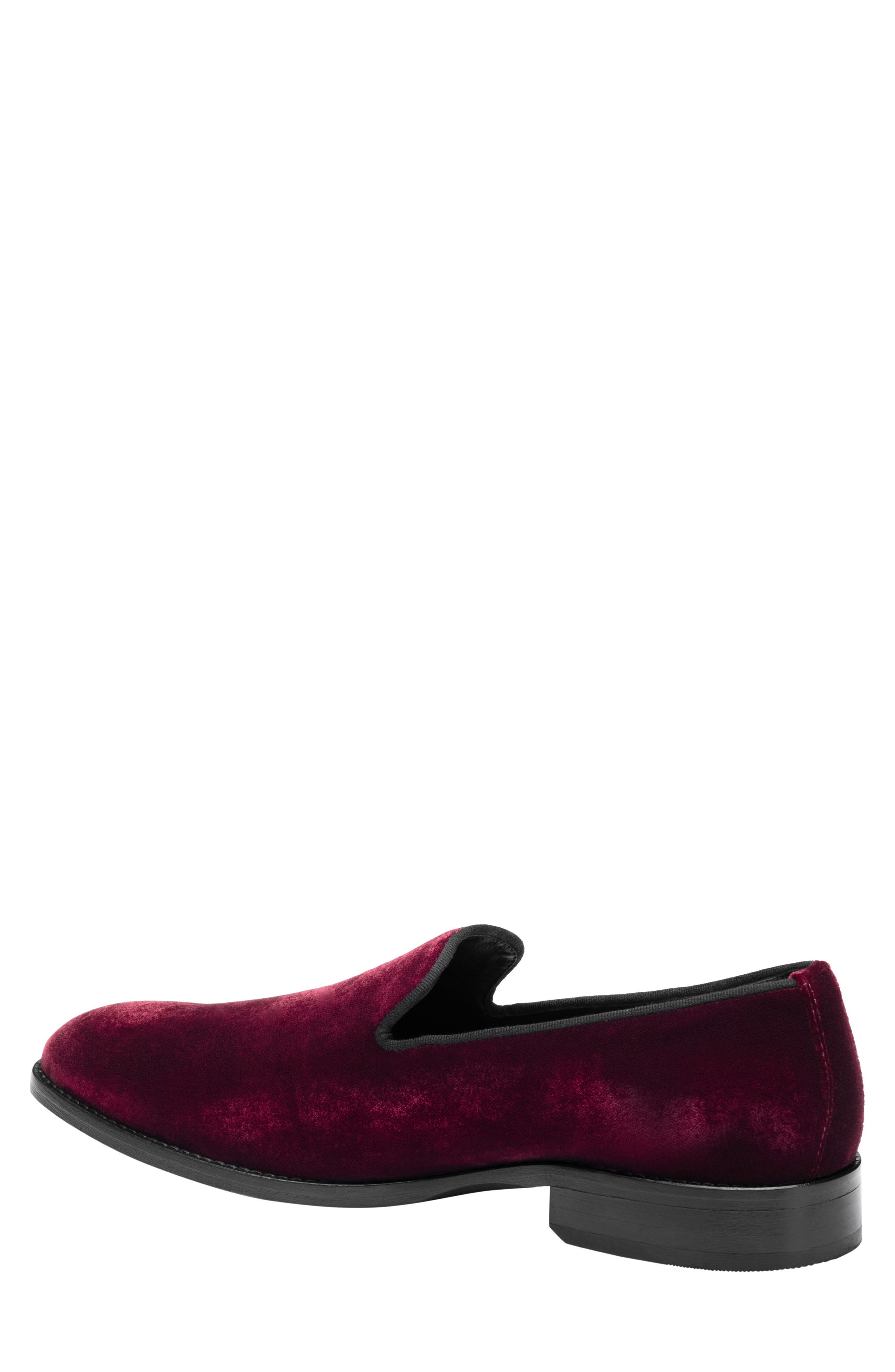Johnston & Murphy Gavney Slip-On Loafer, Alternate, color, Burgundy Velvet