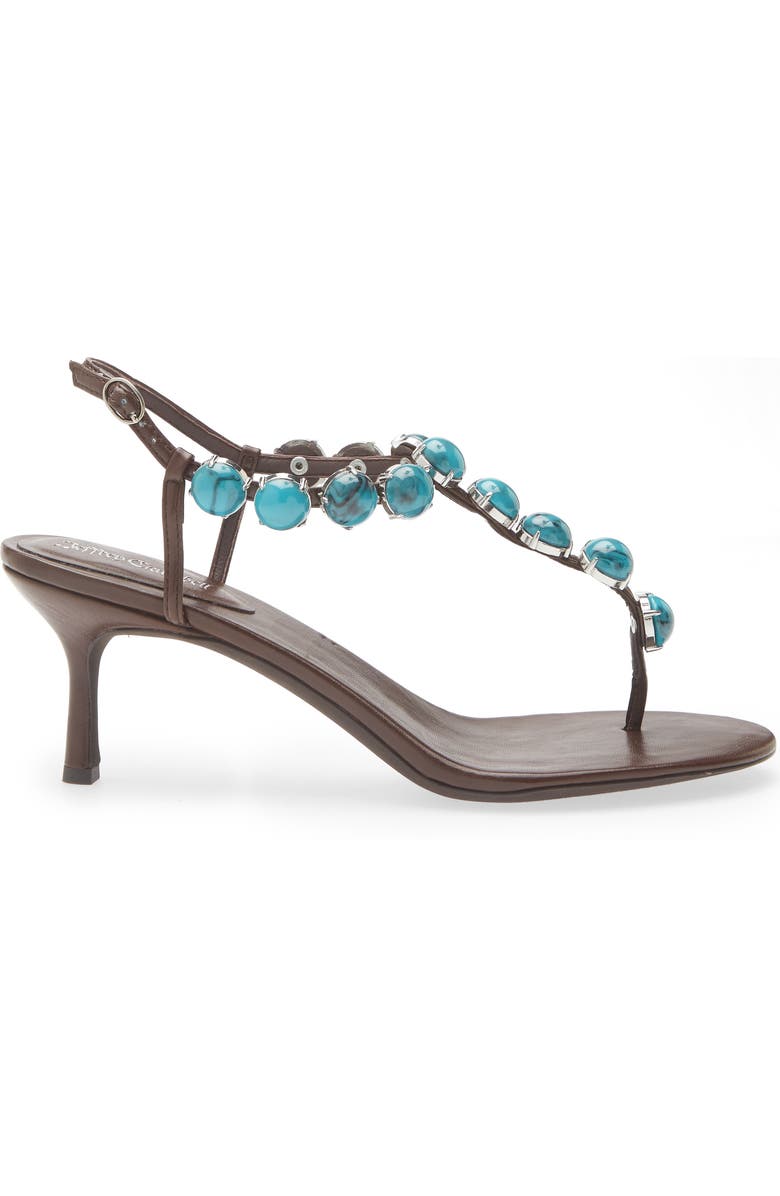 Jeffrey Campbell Embellished Sandal, Alternate, color, Brown Turquoise