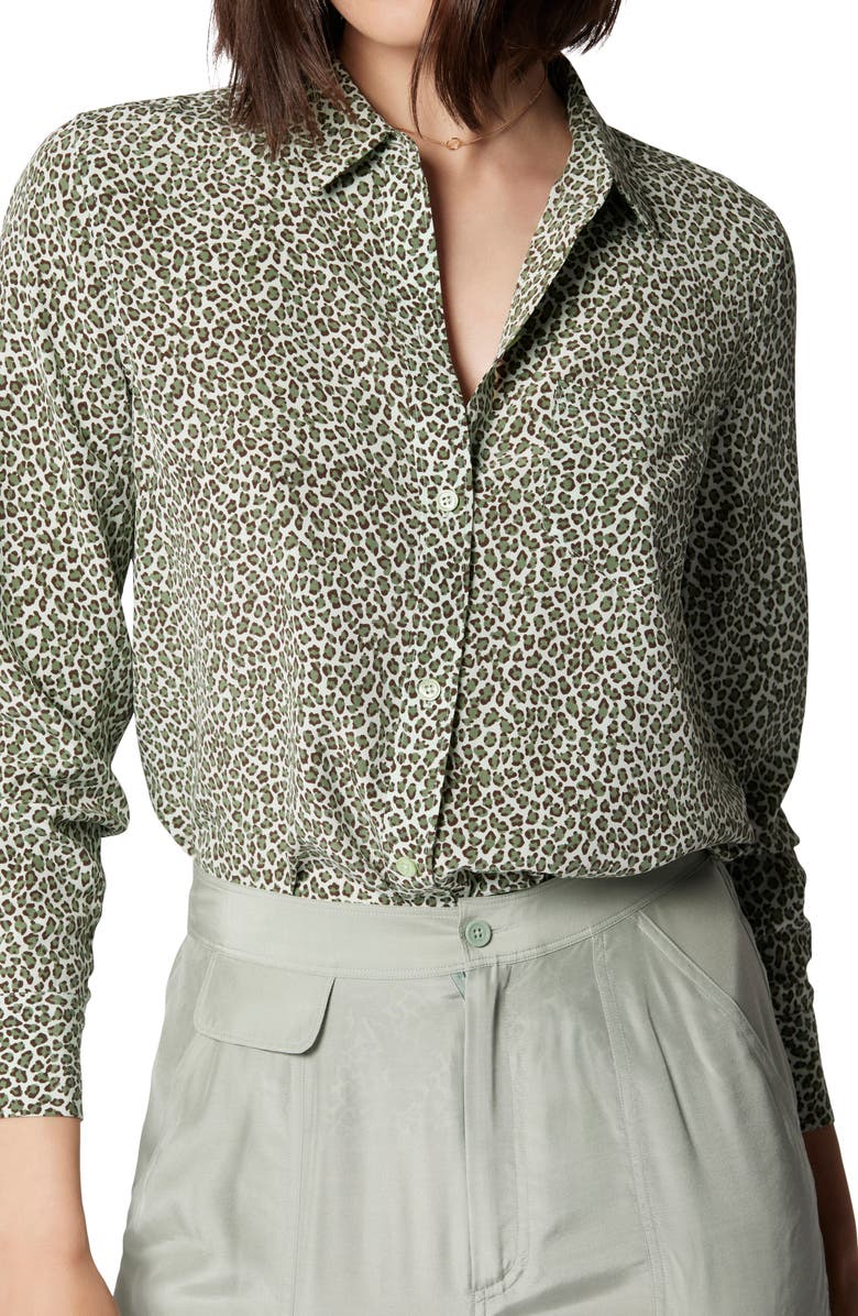 Equipment Leema Spot Silk Button-Up Shirt, Alternate, color, 