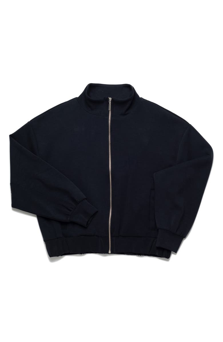 Mavi Jeans Oversized Zip Sweatshirt, Alternate, color, Black