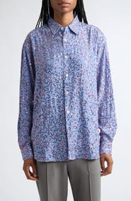 ZANKOV Antonia Sequin Embellished Silk Button-Up Shirt
