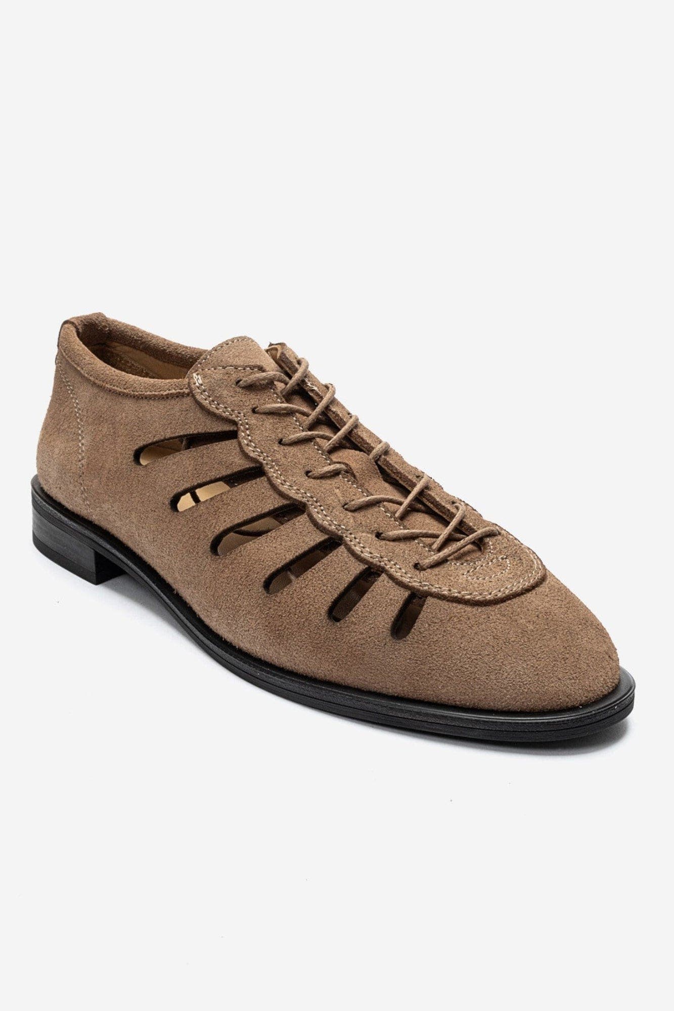 Astron Leather Casual Lace Up Shoes, Alternate, color, Cognac Suede