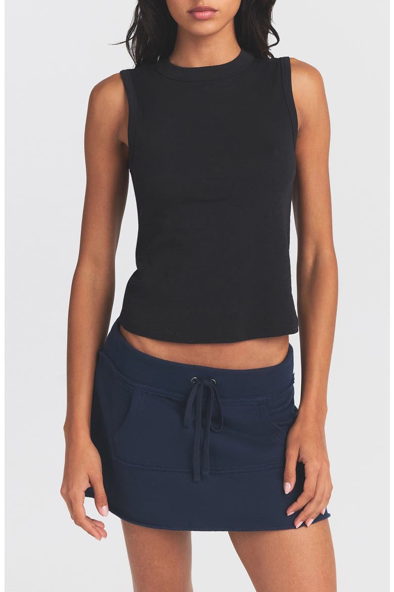 High Crewneck Tank, Main, color, WASHED ONYX