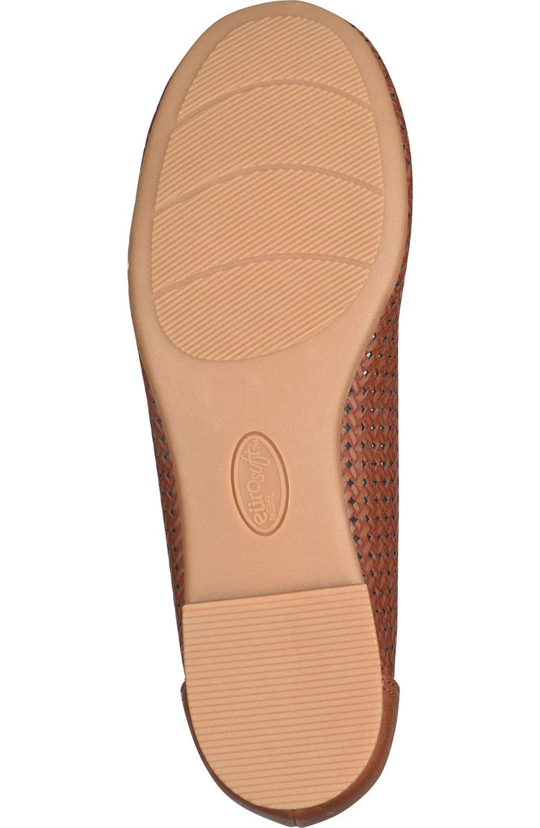 EUROSOFT Tamika Laser Cut Flat, Alternate, color, Brown/ Cognac