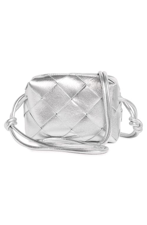 Urban Expressions Handbags Woven Crossbody Bag In Silver