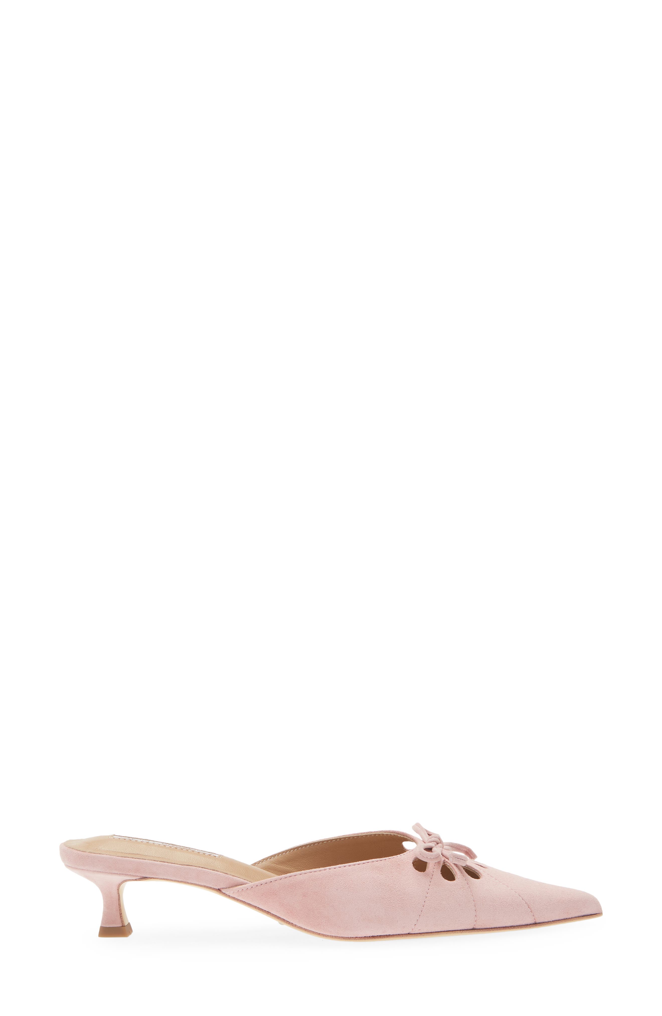 Cammie Pointed Toe Kitten Heel Mule, Alternate, color, BLOSSOM SUEDE