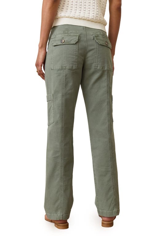 Marine Layer Aria Straight Leg Cargo Pants In Vintage Olive