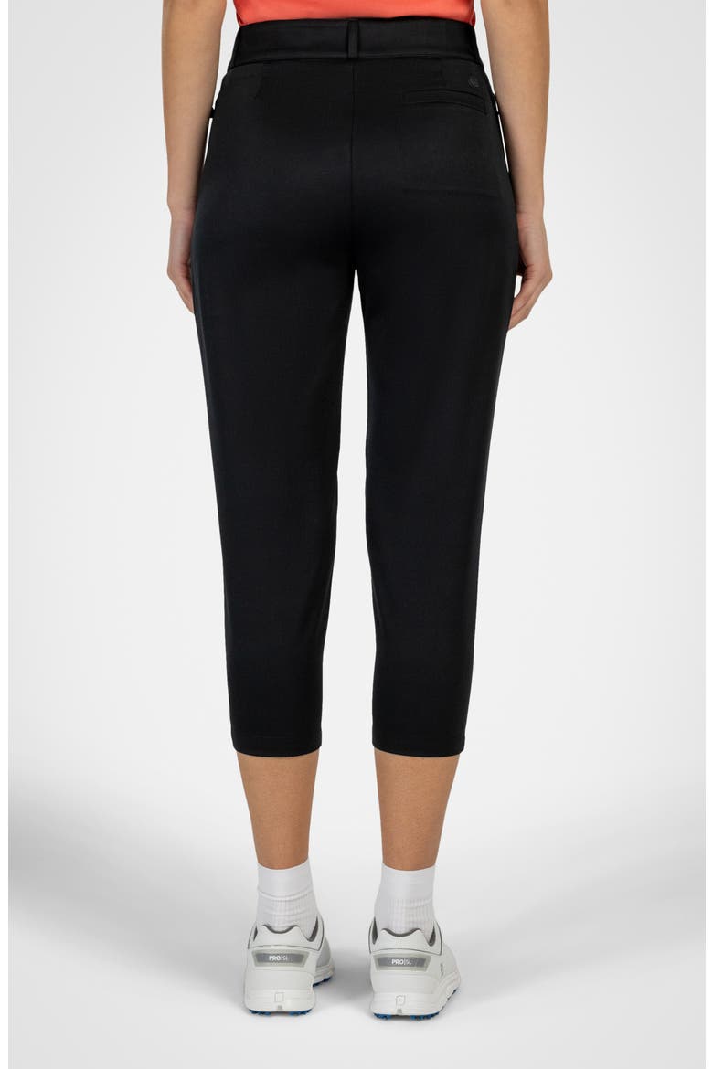 Courseluxe Performance Cropped Pants, Alternate, color, BLACK