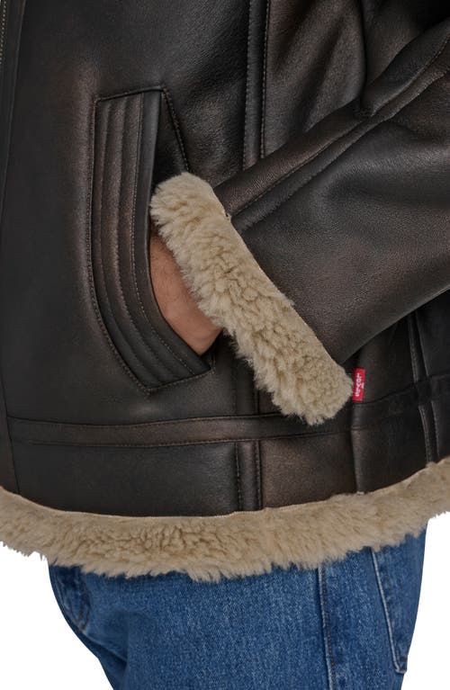 Levi's® Faux Shearling Aviator Rancher Jacket In Gray