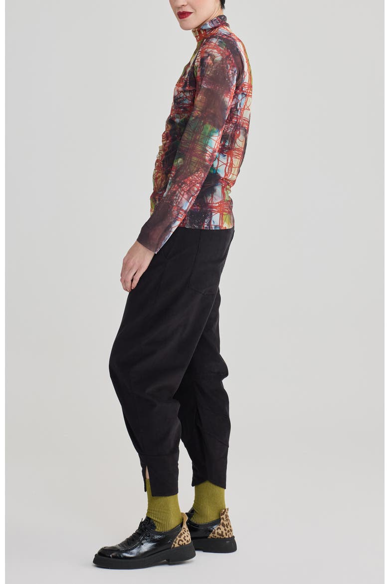 Zoe O-Shape Velvet Pants, Alternate, color, Black