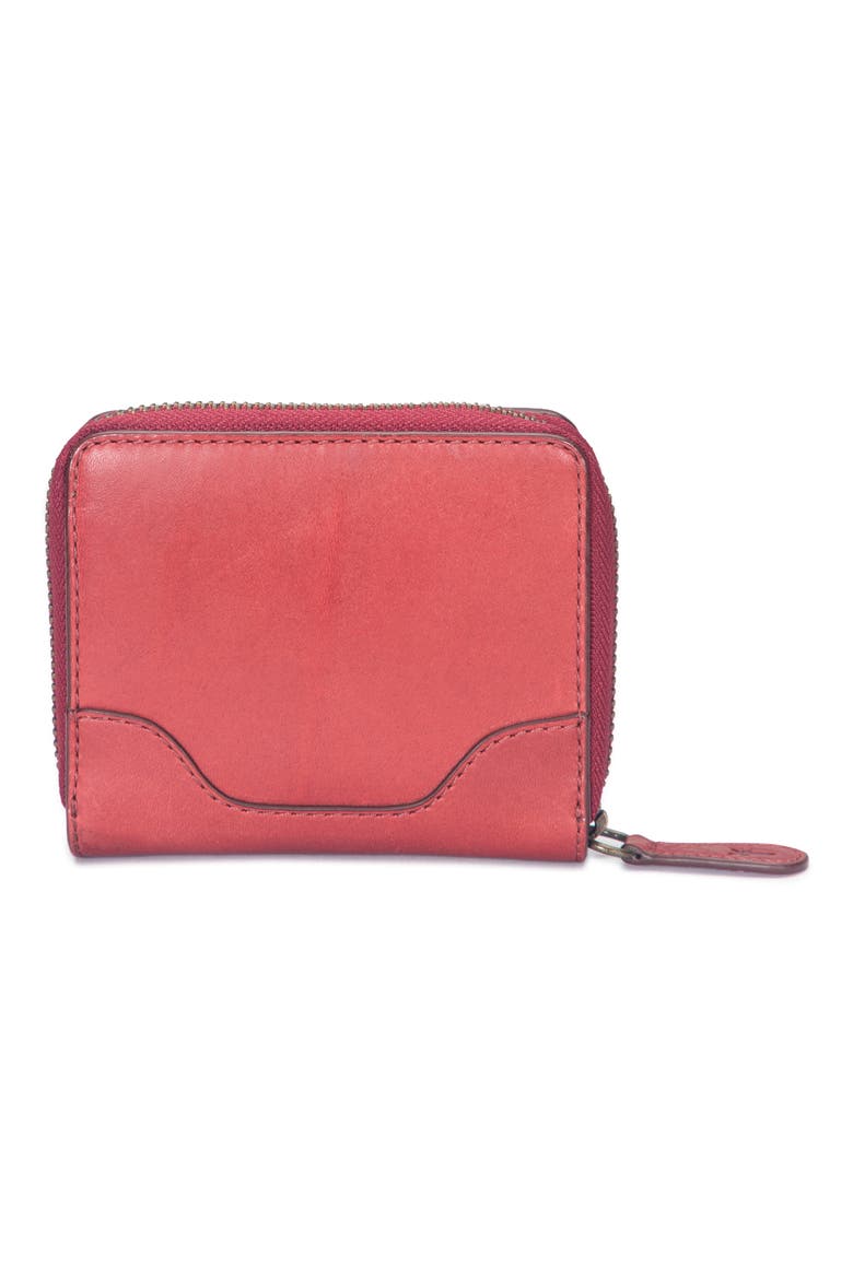 Melissa Zip Around Leather Wallet, Alternate, color, BURGUNDY
