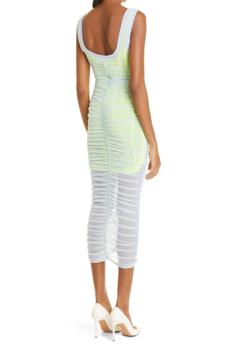 Double Layer Midi Tank Dress, Alternate, color, BLUE PEARL/ GLOWSTICK