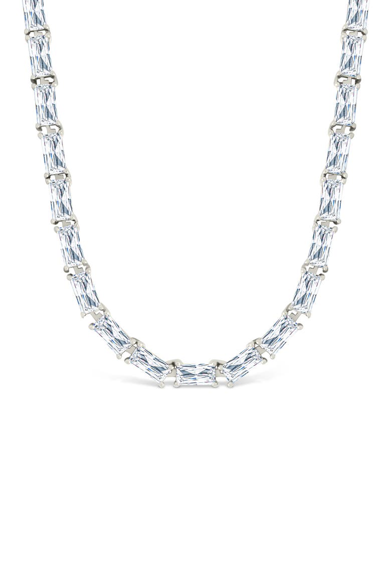 Blanche Slide Tennis Necklace, Main, color, SILVER