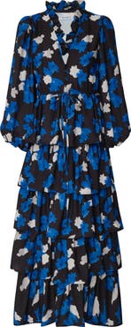 The Lulo Project The Storm Keeper Floral Ruffle Tiered Maxi Dress