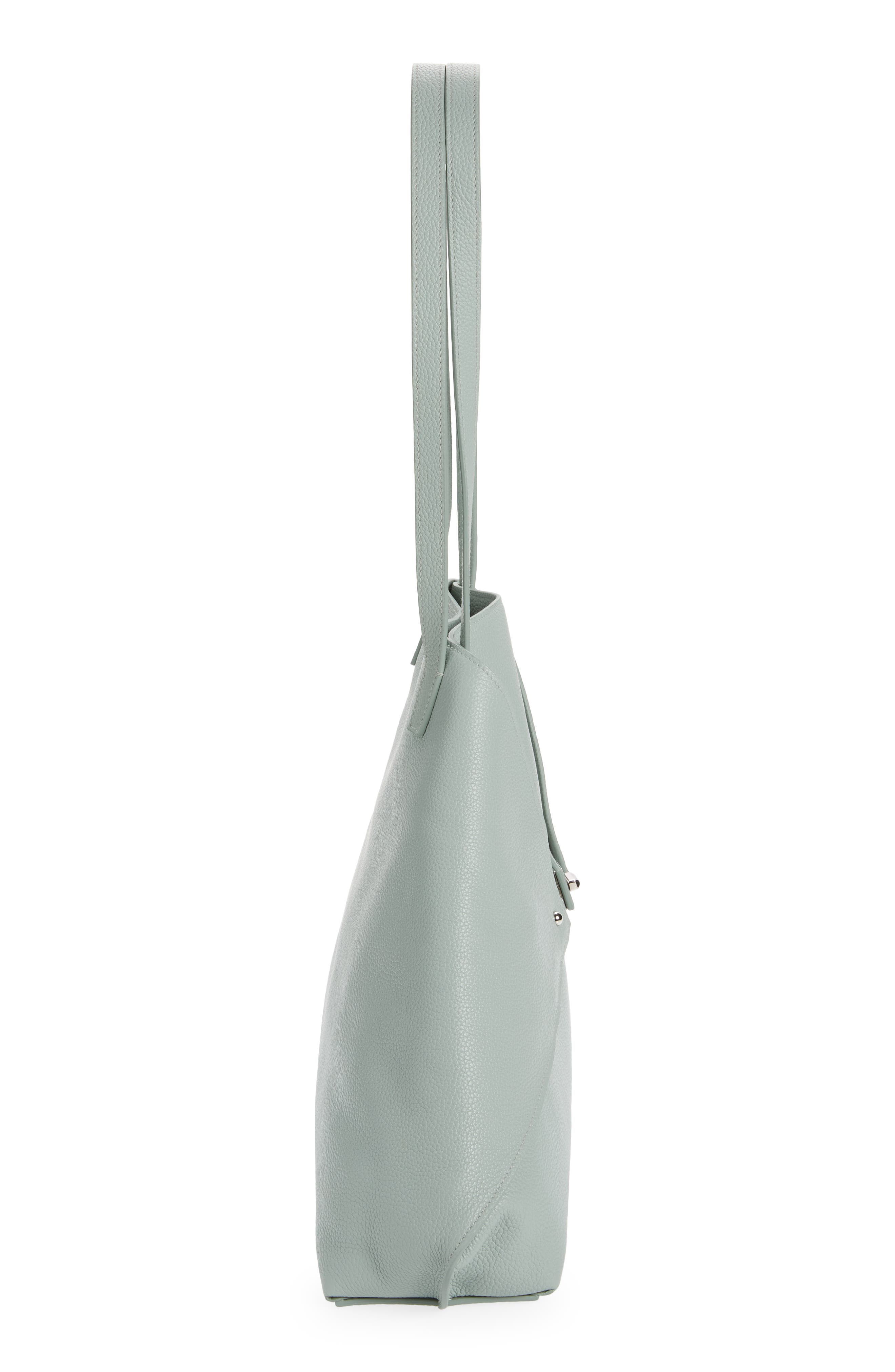 Medium AI Calfskin Leather Tote, Alternate, color, MINT