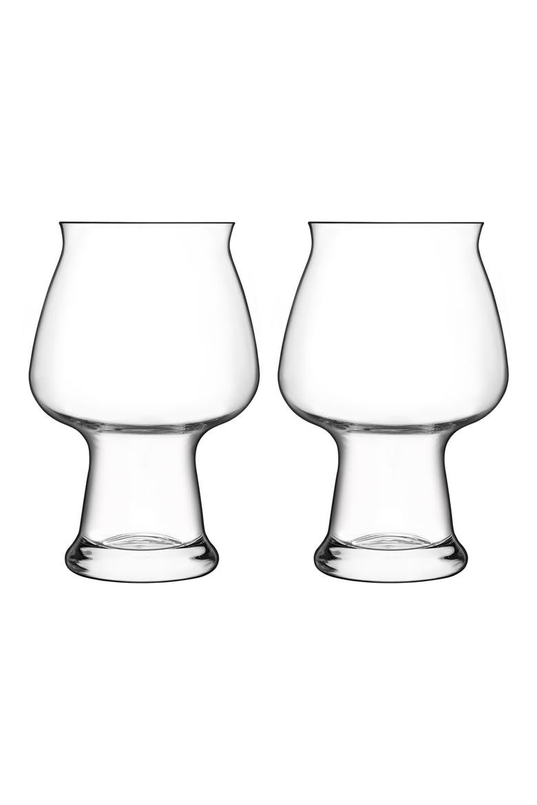 Birrateque Set of 2 Cider Glasses, Main, color, CLEAR