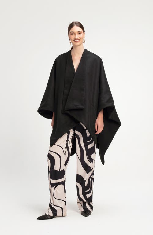 Diarrablu Wrap Cape In Solid Black